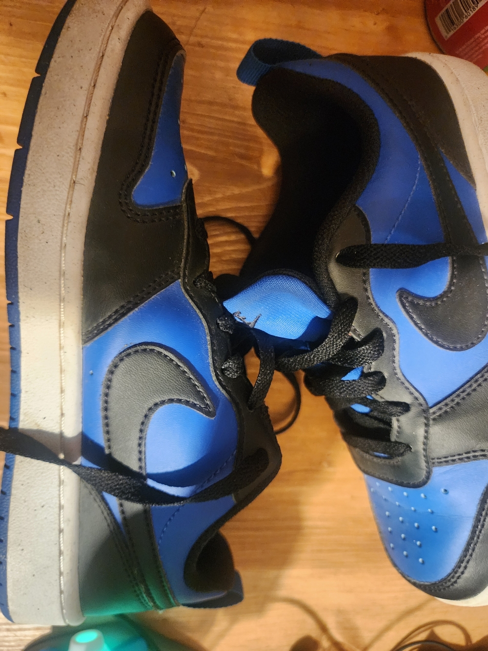 Black and Blue Low-Top Sneakers